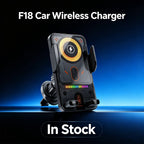2026 New 15W Fast Charging Car Phone Holder, Infrared Smart Induction Wireless Charger, RGB Atmosphere Light, 360° Rotation Adjustable Height Air Vent Car Mount