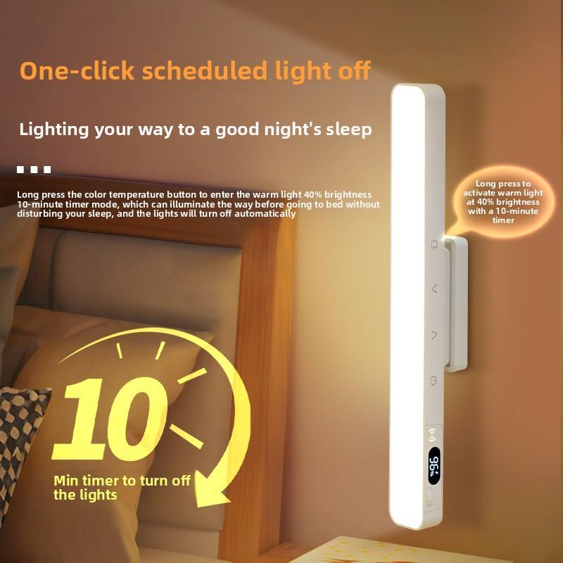 2026 Upgraded AA Eye-Care Light Source | Strong Magnetic Detachable Mount | Sensitive Touch Dimming | Ultra Long Standby Battery | Wireless Portable Strip Lamp for Dorm, Office, Vanity & Bedside Reading