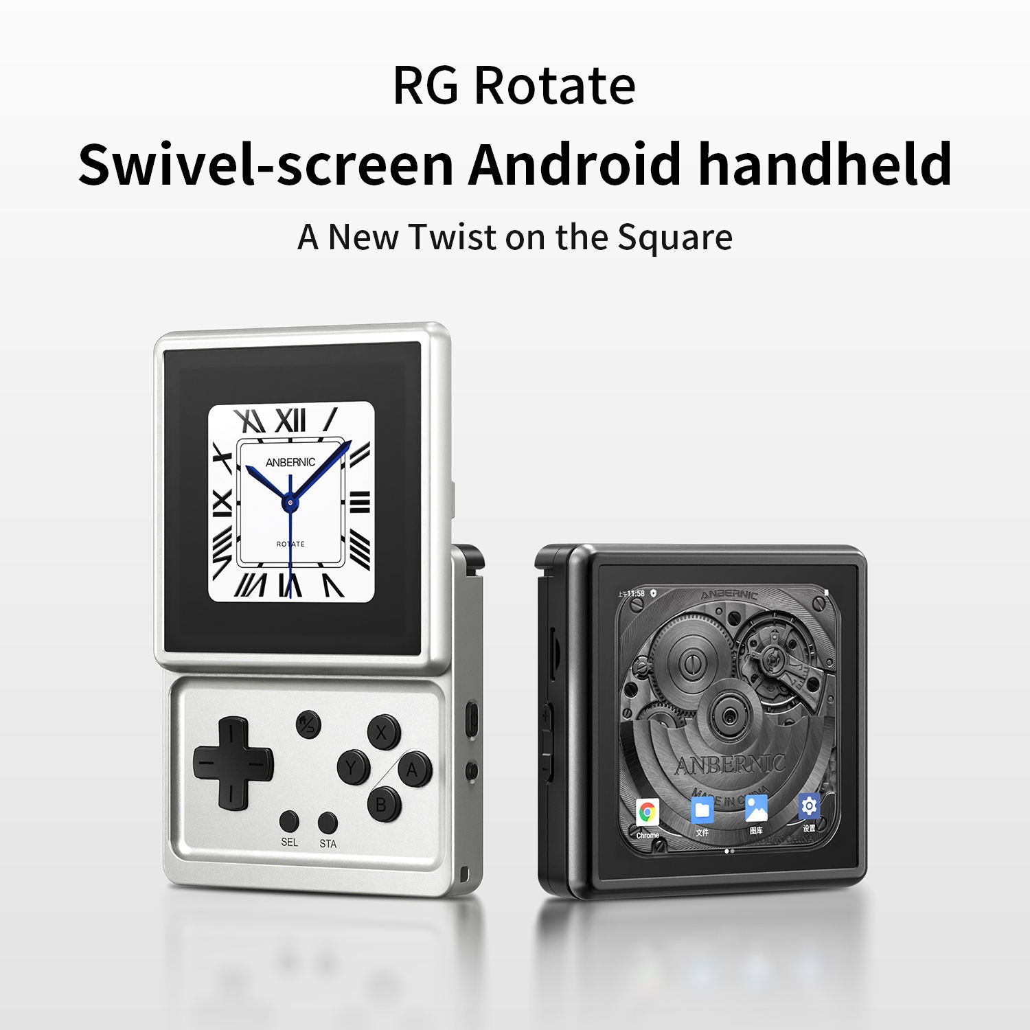ANBERNIC RG Rotate Swivel-Screen Android Handheld Mini Game Boy Retro Console Support USB-C DAC to 3.5mm Headphone Jack