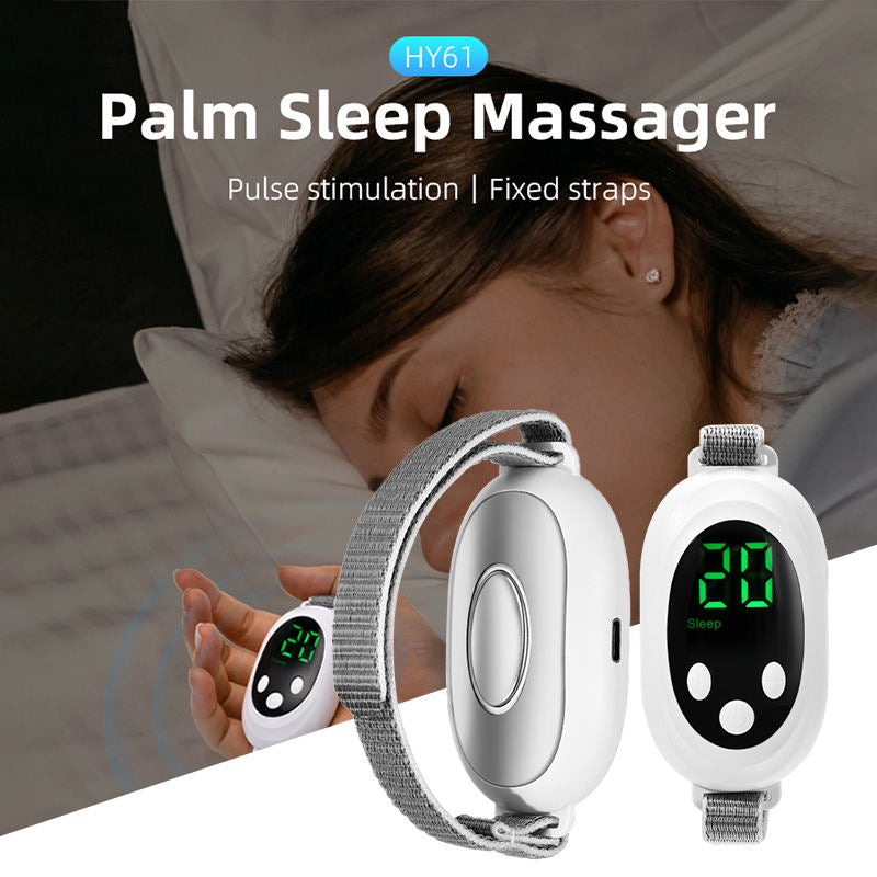 2026 New Handheld Microcurrent Sleep Aid Device, EMS Low Frequency Pulse Palm Massager, Portable Smart Sleep Instrument for Insomnia, Stress & Anxiety Relief