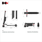 New Mini Foldable High Speed Intelligent Electronic Aluminum Alloy Electric Scooter Lithium Battery Balance Car for Shared