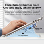 Aluminum Alloy Laptop Cooling Stand - Double Fans, Height Adjustable & Portable