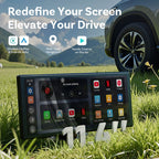 🍃Limited-Time Offer🔥11.4" Portable Touch Screen Car GPS Navigator🍃 4K Ultra HD LCD Car Display, Wireless CarPlay & Android Auto, Worldwide Map Support, USB Plug and Play Car Entertainment System with 1 Year Warranty
