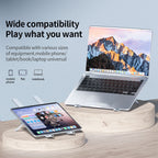 Aluminum Alloy Laptop Cooling Stand - Double Fans, Height Adjustable & Portable