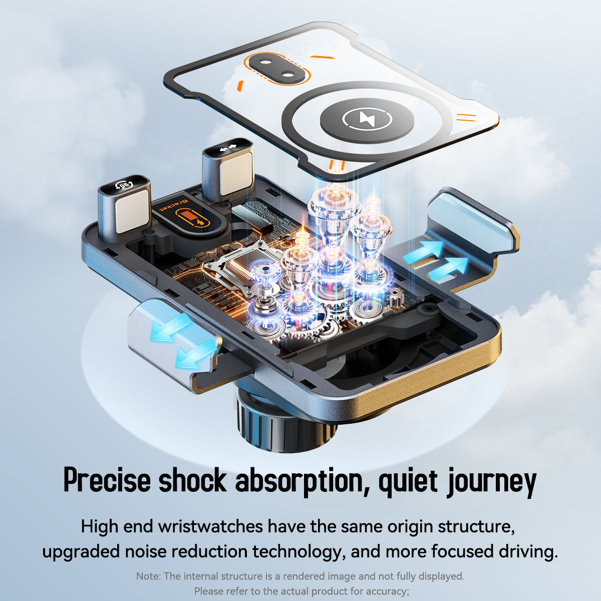 2026 New 15W Fast Charging Car Phone Holder, Infrared Smart Induction Wireless Charger, RGB Atmosphere Light, 360° Rotation Adjustable Height Air Vent Car Mount