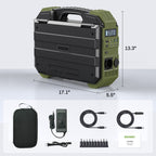🍃Portable Power Station ✅ Subsidized Price✅ 1024Wh LiFePO4 Battery 1600W AC Output PWM Controller Solar Generator Pure Sine Wave Outdoor Camping RV