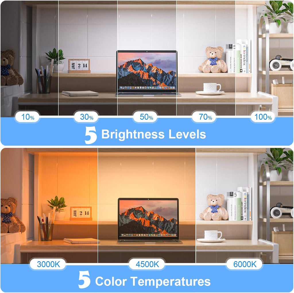 2026 Upgraded AA Eye-Care Light Source | Strong Magnetic Detachable Mount | Sensitive Touch Dimming | Ultra Long Standby Battery | Wireless Portable Strip Lamp for Dorm, Office, Vanity & Bedside Reading