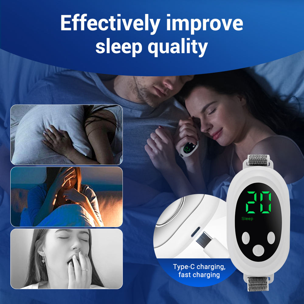 2026 New Handheld Microcurrent Sleep Aid Device, EMS Low Frequency Pulse Palm Massager, Portable Smart Sleep Instrument for Insomnia, Stress & Anxiety Relief