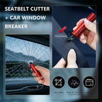 2 Pack 2026 Upgraded Safety Hammer | Underwater Glass Breaker, Seatbelt Cutter, Emergency Escape Tool for Cars + Free Test Glass Gift