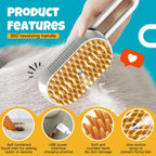3 in 1 Pet Steam Brush | Rechargeable, Self-Cleaning, Deshedding & Massage Tool for Dogs & Cats-Final 3 Hours: 30%OFF 🔥