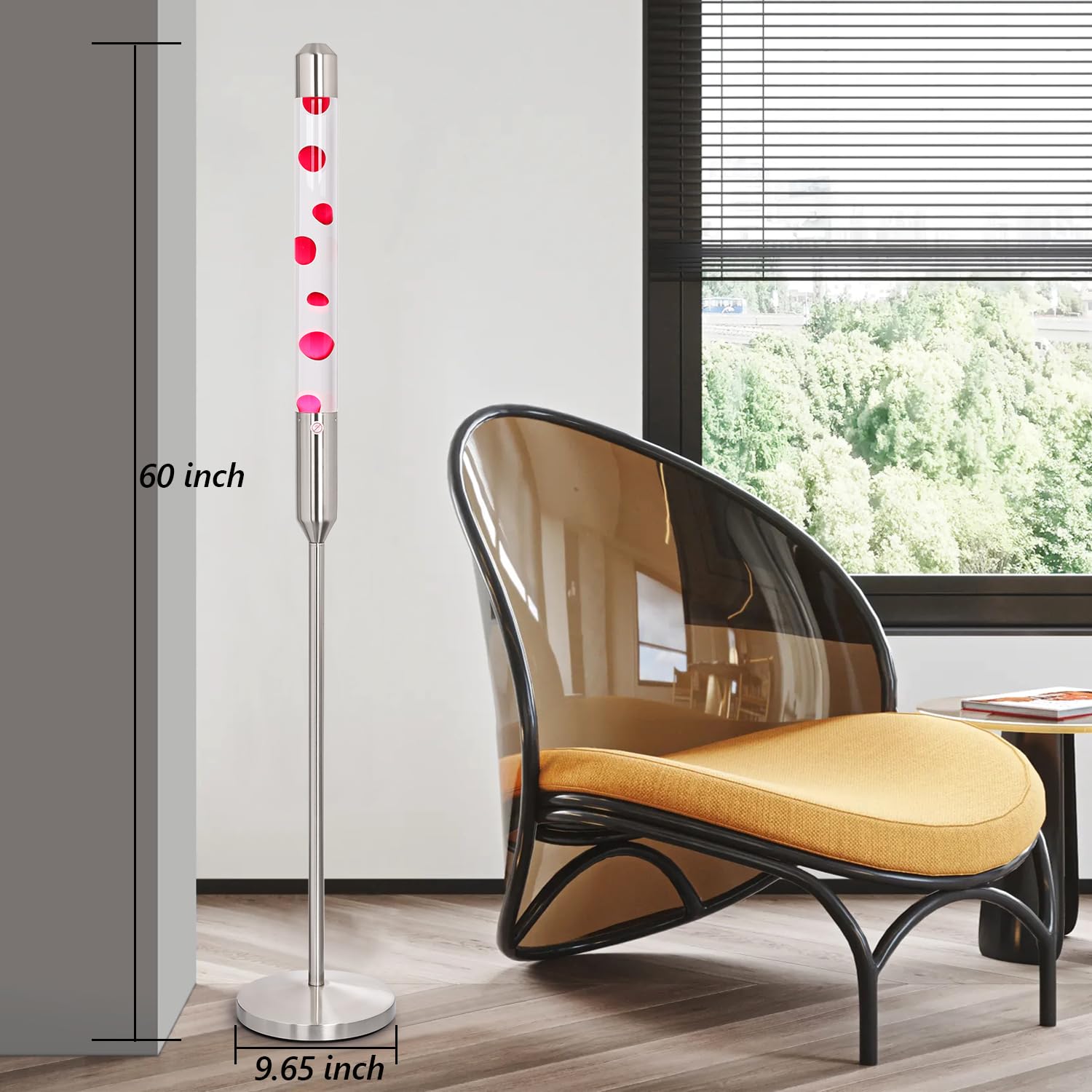 Big Promotion for Sales Boost🔥🔥🔥59-Inch Liquid Motion Lamp, Magma Lamp, Mood Relaxation Light, Purple Wax, Aluminum Alloy and Tempered Glass, Suitable for Home Decoration, Living Room, Office, Bedroom, Cafe