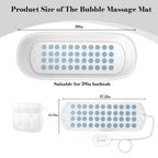 Bubble Bath Mat for Bathtub, Tub Spa Massager | Washable Soft Pillow & 6-Speed Motorized Air Pump, Warm Bubbles, Remote Control, Non-Slip Whirlpool Bathtub Spa Mat