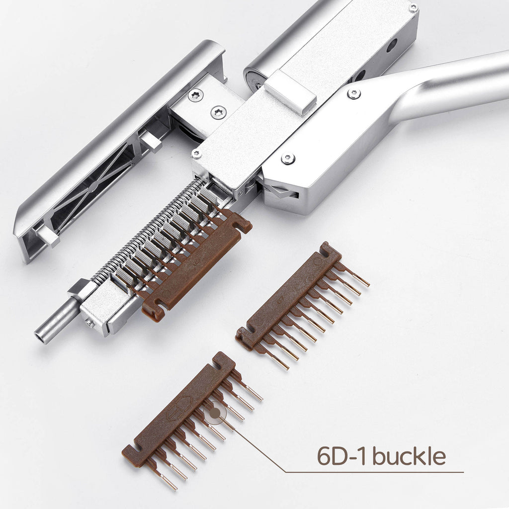 6D Hair Extensions Machine kit,1st Generation 10 pin 6D Hair Extension Gun, Invisible Seamless No-Trace Hair Extensions Tool with Pliers for Salon