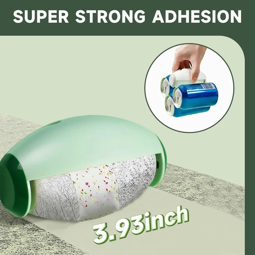 Portable Reusable Lint Roller | Washable Hair Remover, Strong Adhesive for Clothes & Pet Fur, Home Travel Lint Brush