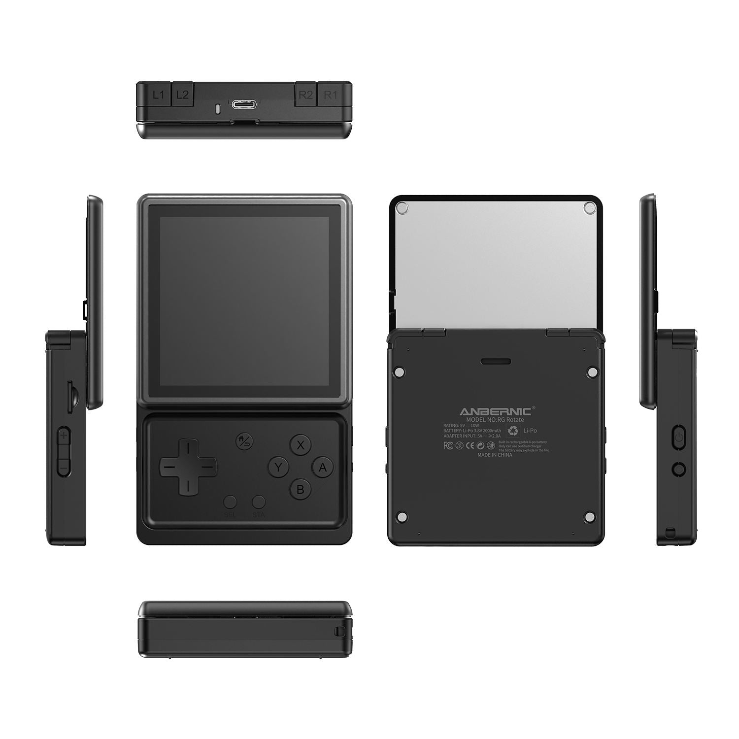 ANBERNIC RG Rotate Swivel-Screen Android Handheld Mini Game Boy Retro Console Support USB-C DAC to 3.5mm Headphone Jack