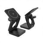 15W High Capacity Fast Charging Foldable 3-in-1 Magnetic Portable Waterproof Wireless Charger Holder