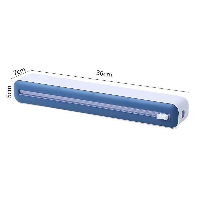 2 in 1 Food Film Dispenser Wrap Dispenser With Cutter Storage Box - Cuts Cling Film & Aluminum Foil, Adjustable-Final 4 Hours: 50%OFF 🔥