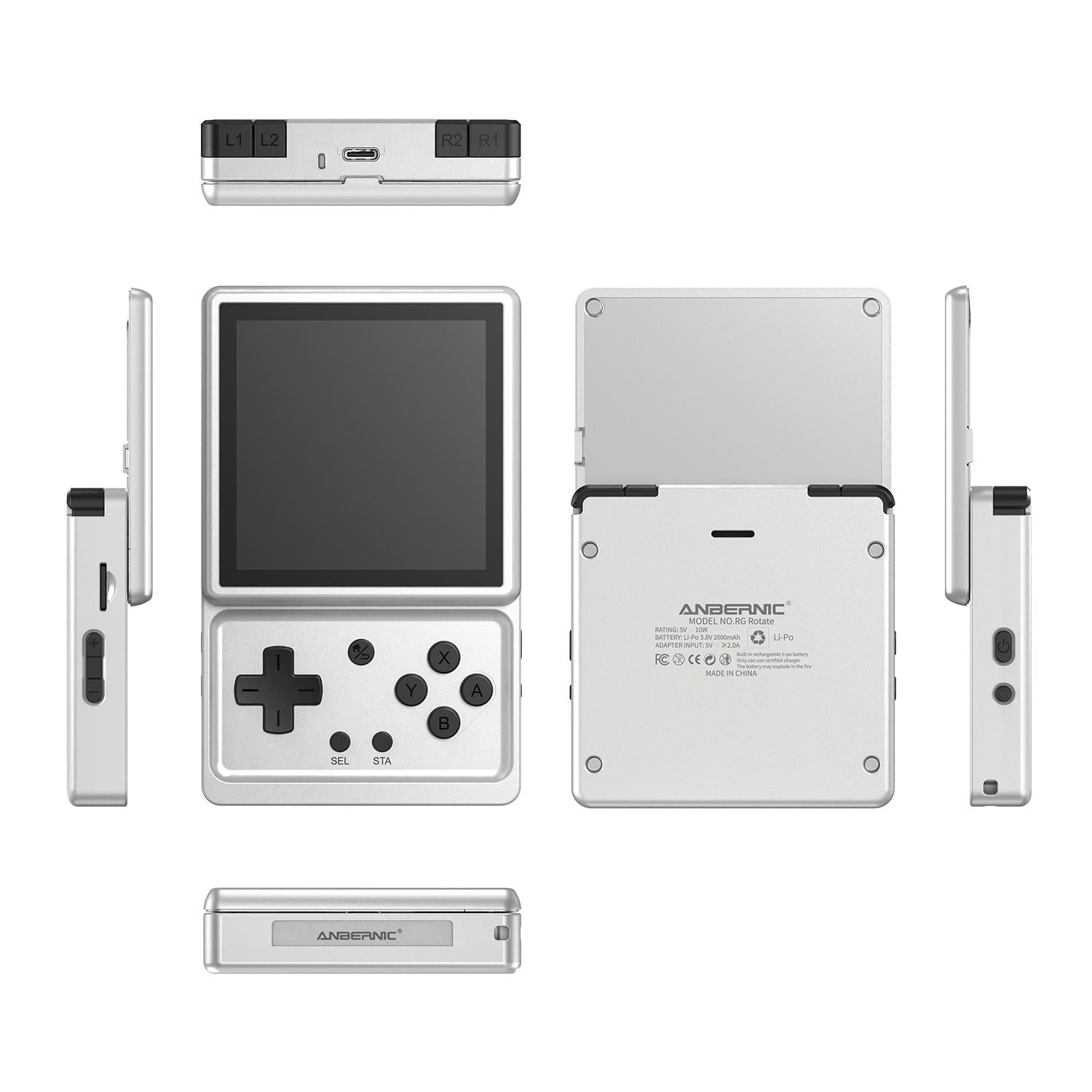 ANBERNIC RG Rotate Swivel-Screen Android Handheld Mini Game Boy Retro Console Support USB-C DAC to 3.5mm Headphone Jack