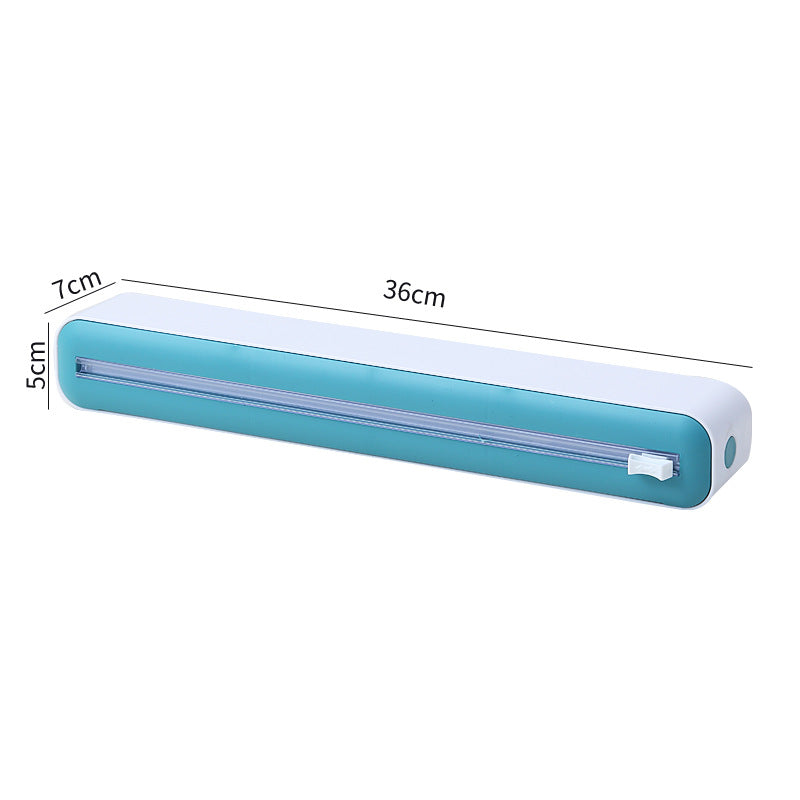 2 in 1 Food Film Dispenser Wrap Dispenser With Cutter Storage Box - Cuts Cling Film & Aluminum Foil, Adjustable-Final 4 Hours: 50%OFF 🔥